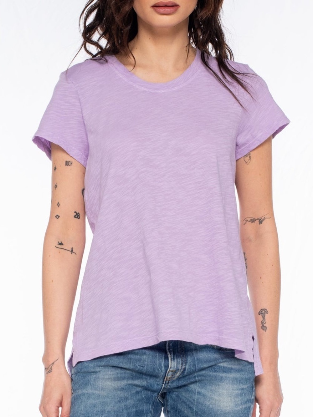 Wilt Lavender Short Sleeve Crewneck Tee size Small